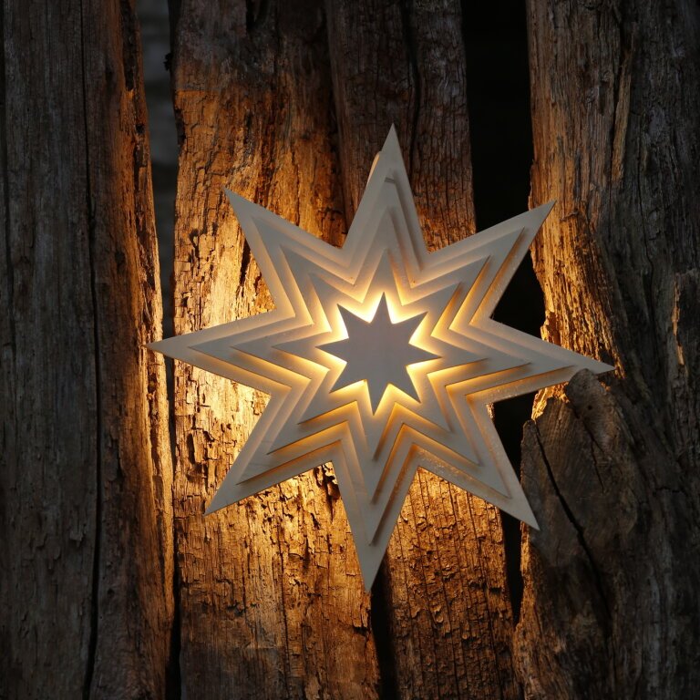 Strahlender Stern aus Sperrholz