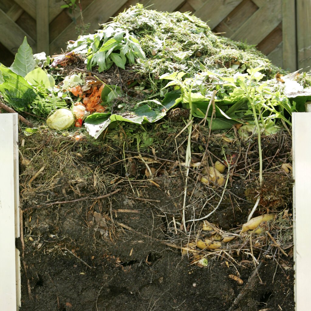 Kompost im Garten